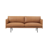 Outline 2 pers. sofa fra Muuto - Cognac Refine leather - Jacobsen Plus