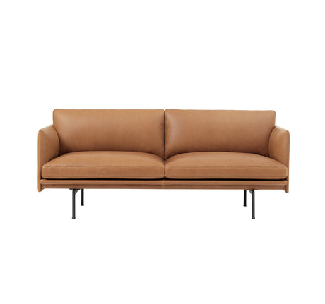 Outline 2 pers. sofa fra Muuto - Cognac Refine leather - Jacobsen Plus