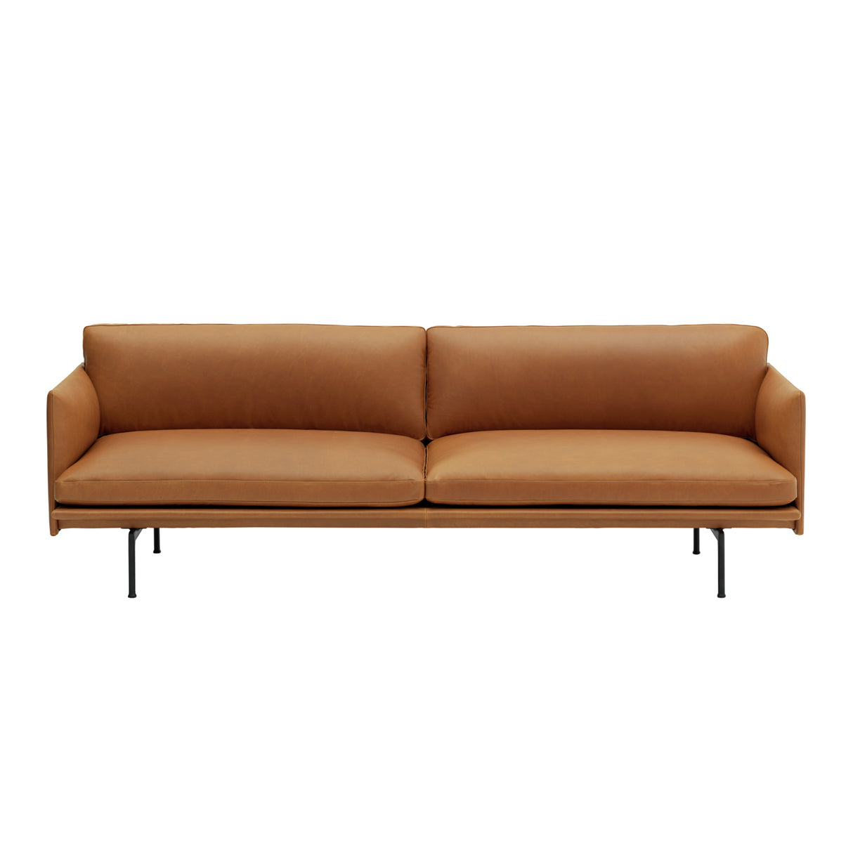 Outline 3 pers. sofa fra Muuto - Cognac Refine leather - Jacobsen Plus