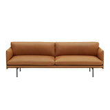 Outline 3 pers. sofa fra Muuto - Cognac Refine leather - Jacobsen Plus