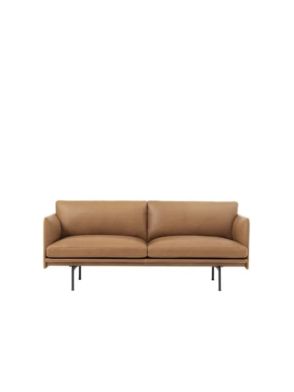 Outline 2 pers. sofa fra Muuto - Cognac Refine leather - Jacobsen Plus