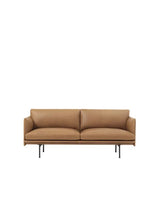Outline 2 pers. sofa fra Muuto - Cognac Refine leather - Jacobsen Plus