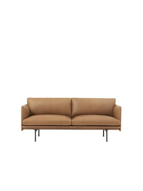 Outline 2 pers. sofa fra Muuto - Cognac Refine leather - Jacobsen Plus