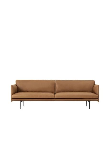 Outline 3 pers. sofa fra Muuto - Cognac Refine leather - Jacobsen Plus