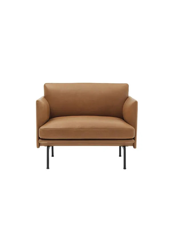 Outline Chair fra Muuto - Cognac Refine leather - Jacobsen Plus
