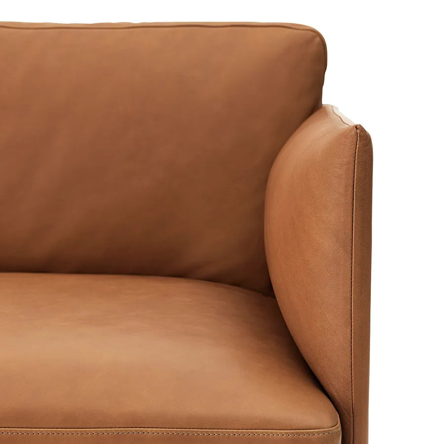 Outline sofa / Chaiselongue fra Muuto - Cognac Refine leather / Chaiselong, venstre - Jacobsen Plus