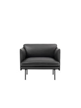 Outline Studio Chair fra Muuto - Black Refine leather - Jacobsen Plus