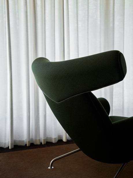 Ox Chair inkl. skammel i Vidar 972 med keder i Trace 8146 læder af Hans J. Wegner - 4 - Jacobsen Plus