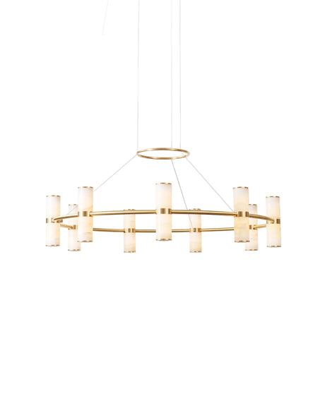 Pars Chandelier fra Anour - Brushed Brass / White Onyx - Jacobsen Plus