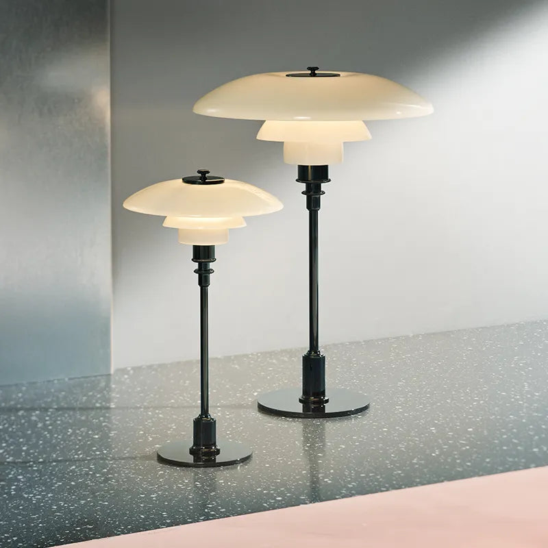 PH 2/1 Bordlampe, sort metalliseret fra Louis Poulsen