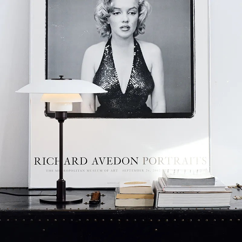 PH 3½-2½ bordlampe, hvid af Poul Henningsen