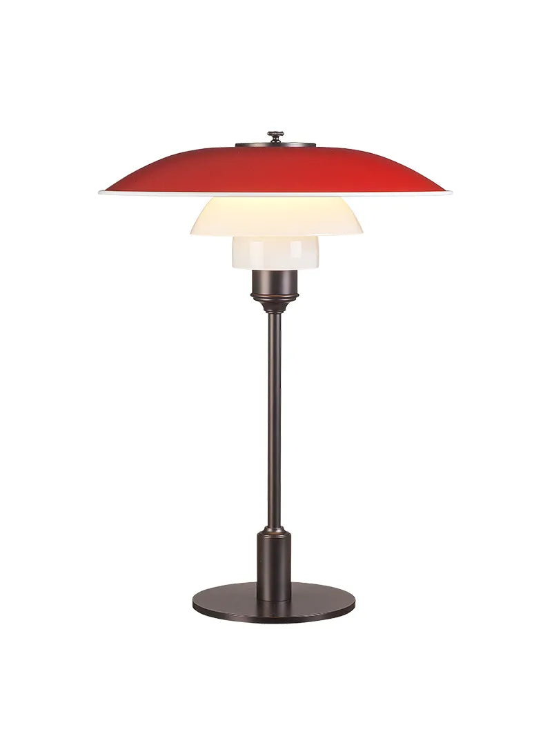 PH 3½-2½ Bordlampe, rød af Poul Henningsen