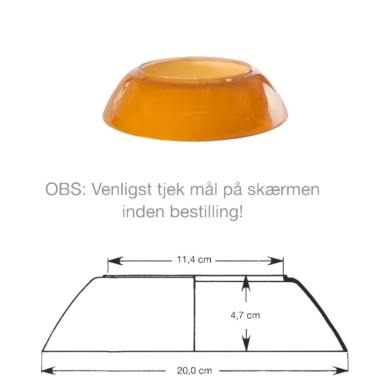 PH 3½-3 Mellemskærm i ravfarvet glas fra Louis Poulsen