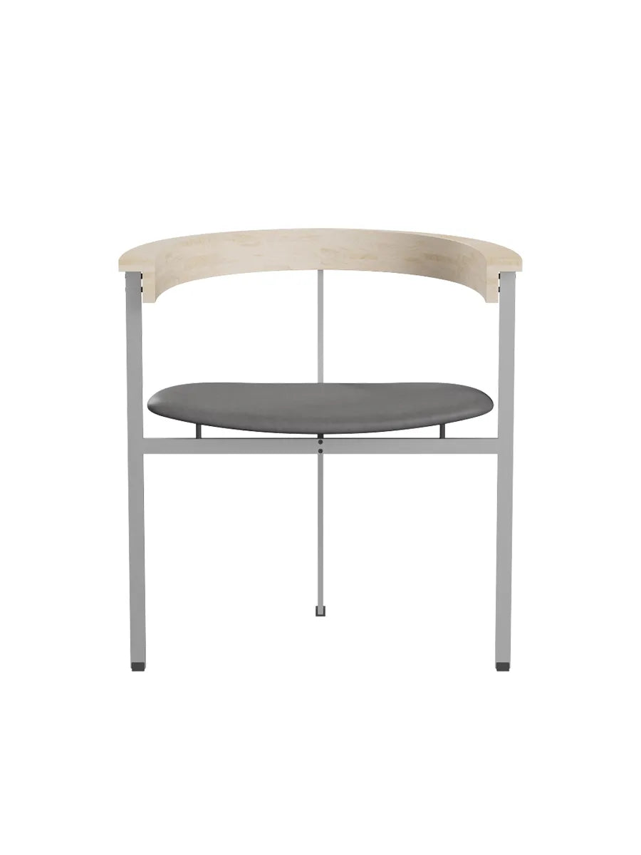 PK11 Stol af Poul Kjærholm - Embrace læder / Concrete - Jacobsen Plus