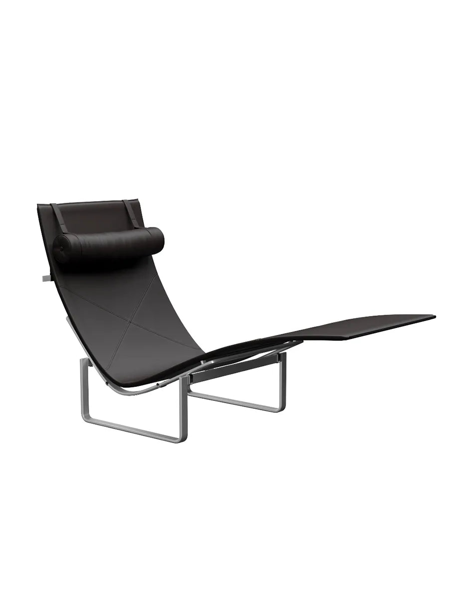 PK24 Loungestol af Poul Kjærholm - Aura læder / Sort-brun - Jacobsen Plus