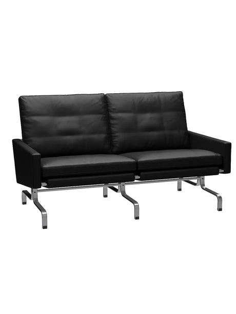 PK31/2 2 pers. Sofa af Poul Kjærholm - Aura læder / Sort - Jacobsen Plus