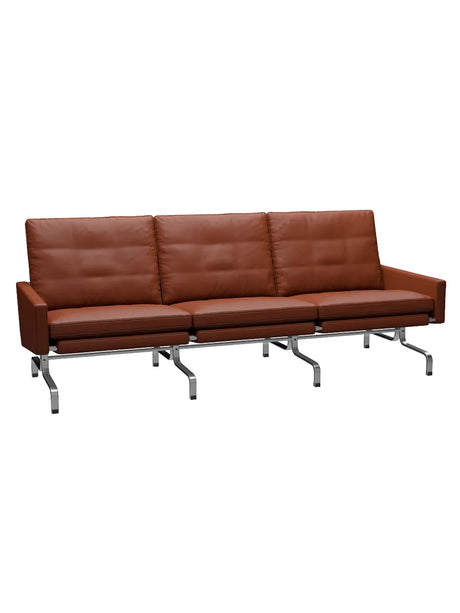 PK31/3 3 pers. Sofa af Poul Kjærholm - Aura læder / Cognac - Jacobsen Plus