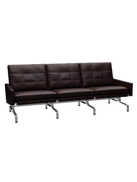 PK31/3 3 pers. Sofa af Poul Kjærholm - Grace læder / Mørk brun - Jacobsen Plus