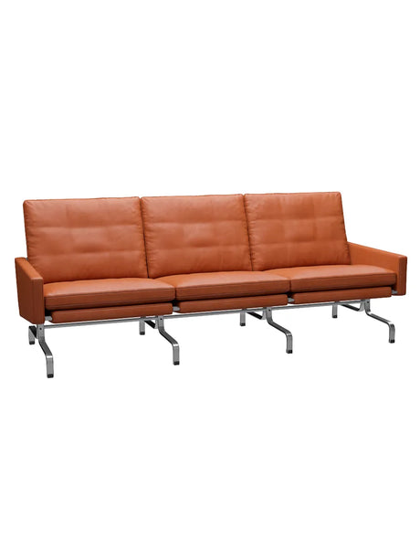 PK31/3 3 pers. Sofa af Poul Kjærholm - Aura læder / Cognac - Jacobsen Plus