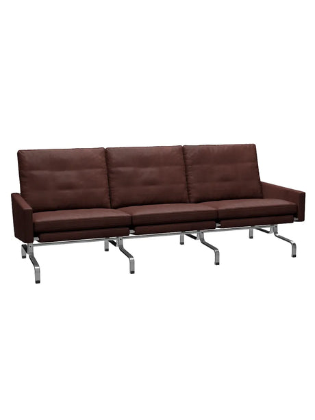 PK31/3 3 pers. Sofa af Poul Kjærholm - Embrace læder / Chokolade - Jacobsen Plus