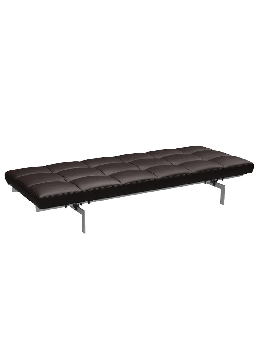 PK80 Daybed af Poul Kjærholm - Grace læder / Mørk brun - Jacobsen Plus