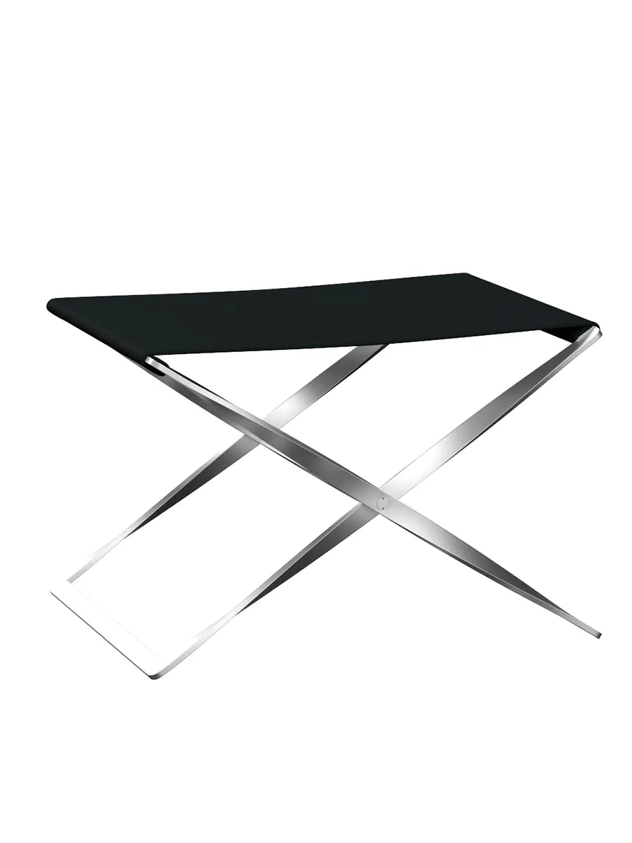 PK91 Foldestol af Poul Kjærholm - Canvas / Sort - Jacobsen Plus