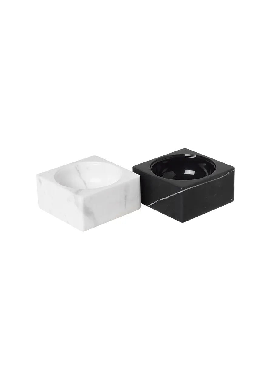 PK Mini skål fra Architectmade - Sort & hvid marmor (sæt) - Jacobsen Plus