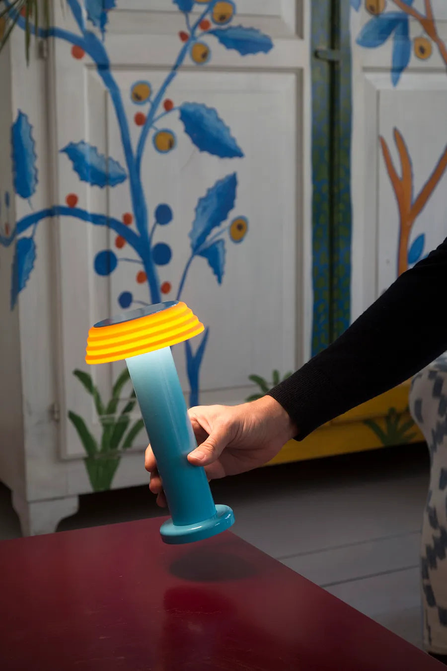 Sowden Light Portable Lamp PL1, blue/orange