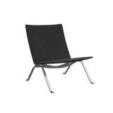 PK22 Loungestol, Haze læder af Poul Kjærholm - Anthracite - Jacobsen Plus