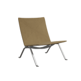 PK22 Loungestol, Haze læder af Poul Kjærholm - Beige - Jacobsen Plus