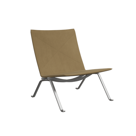 PK22 Loungestol, Haze læder af Poul Kjærholm - Beige - Jacobsen Plus