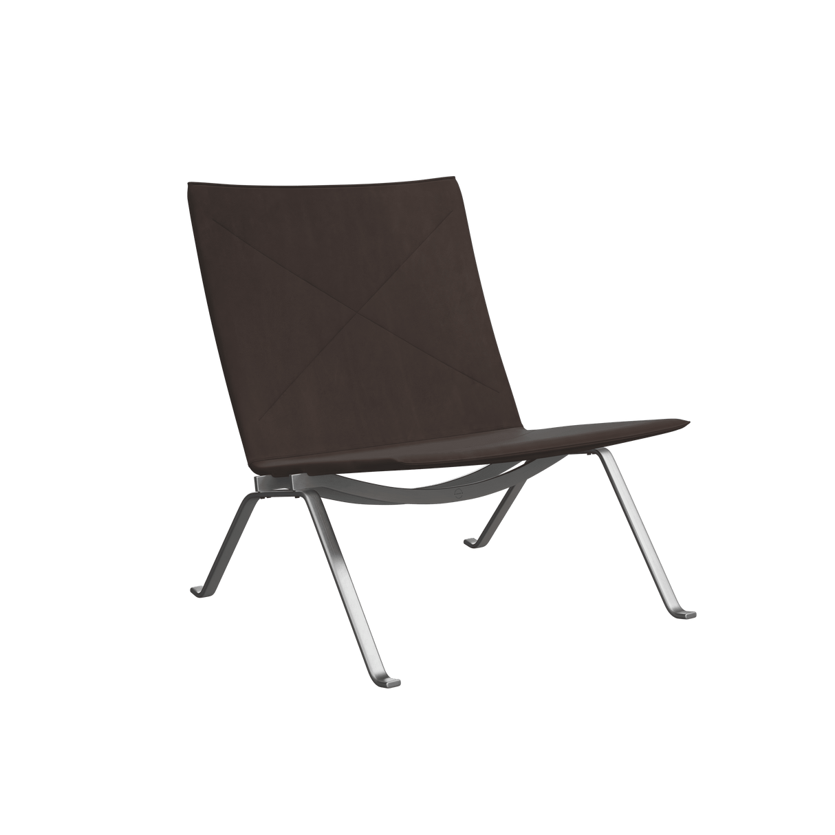 PK22 Loungestol, Haze læder af Poul Kjærholm - Dark brown - Jacobsen Plus