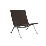 PK22 Loungestol, Haze læder af Poul Kjærholm - Dark brown - Jacobsen Plus