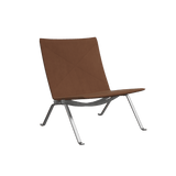 PK22 Loungestol, Haze læder af Poul Kjærholm - Walnut - Jacobsen Plus