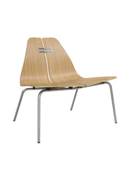 PK23 Lounge Chair, oak/steel af Poul Kjærholm