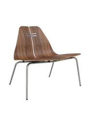 PK23 Lounge Chair, walnut/steel af Poul Kjærholm