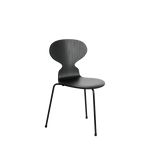 3100 Myren med 3 ben, sort stel af Arne Jacobsen - Farvet finér - Ask - Sort (195) - Jacobsen Plus