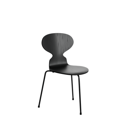 3100 Myren med 3 ben, sort stel af Arne Jacobsen - Farvet finér - Ask - Sort (195) - Jacobsen Plus