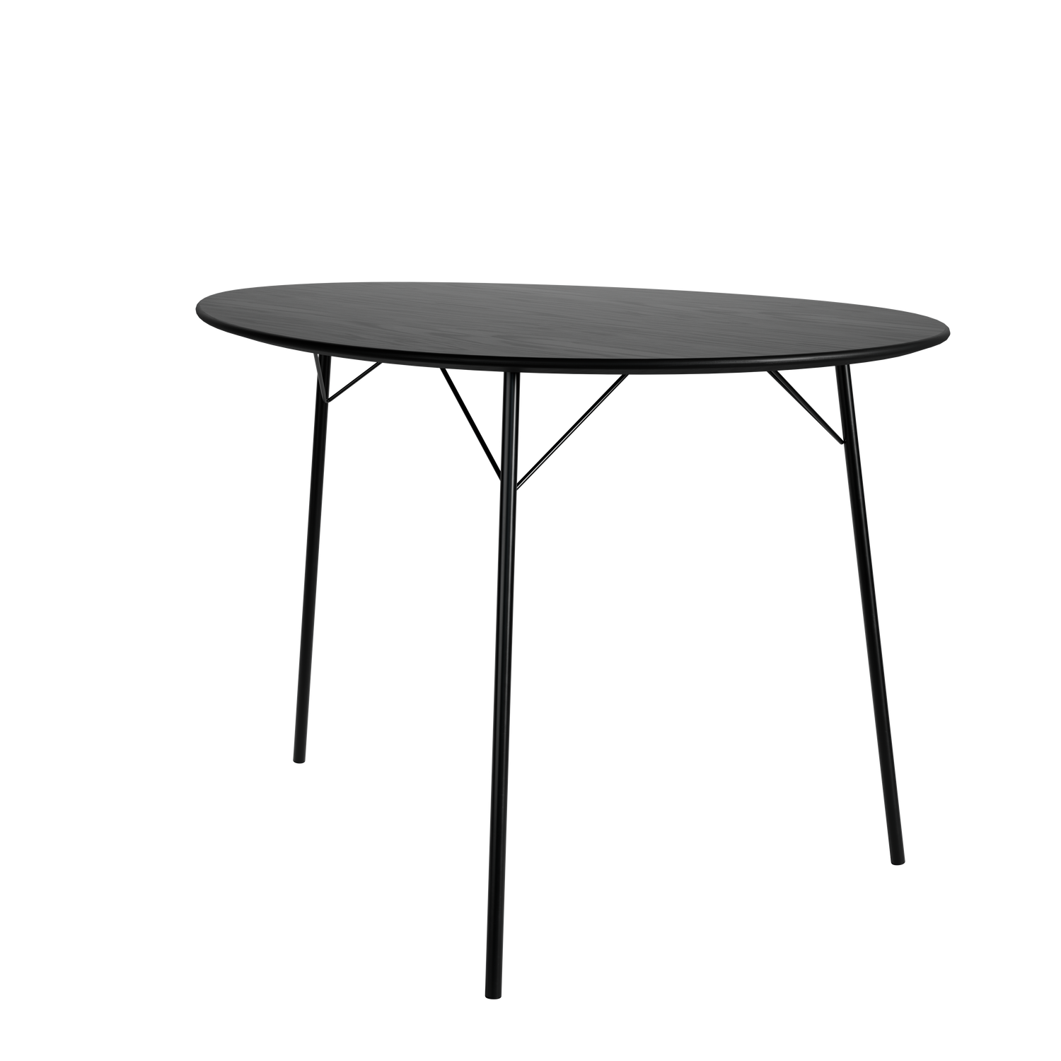 FH3603 Æggebordet, Special Edition i sort ask, sort stel af Arne Jacobsen