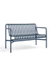 Palissade Dining Bench Armrest, Deep Blue fra Hay