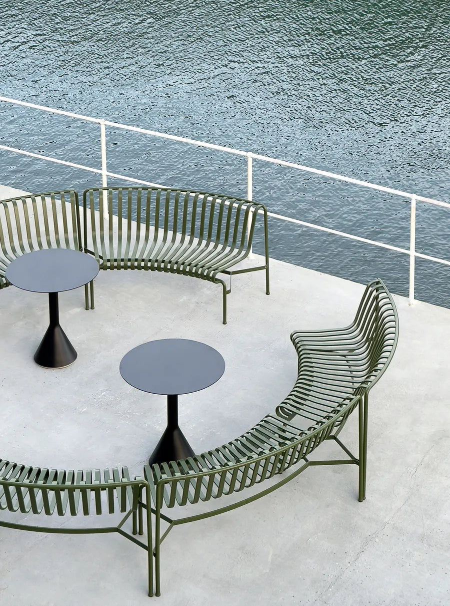 Palissade Park Dining Bench, in, olive fra Hay