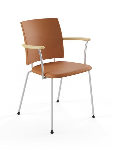 Panther armstol, cognac læder fra Naver Collection - Rustfrit stål / Ask olie - Jacobsen Plus