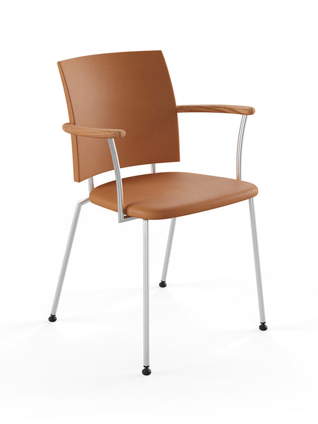 Panther armstol, cognac læder fra Naver Collection - Rustfrit stål / Elm olie - Jacobsen Plus