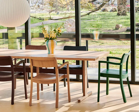 Passerelle Table, L300 cm fra Hay - Water-based lacquered oak / Ink black / Water-based lacquered oak - Jacobsen Plus