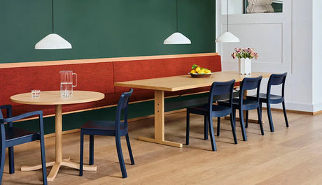 Passerelle Table, L200 cm fra Hay - Water-based lacquered oak / Ink black / Water-based lacquered oak - Jacobsen Plus