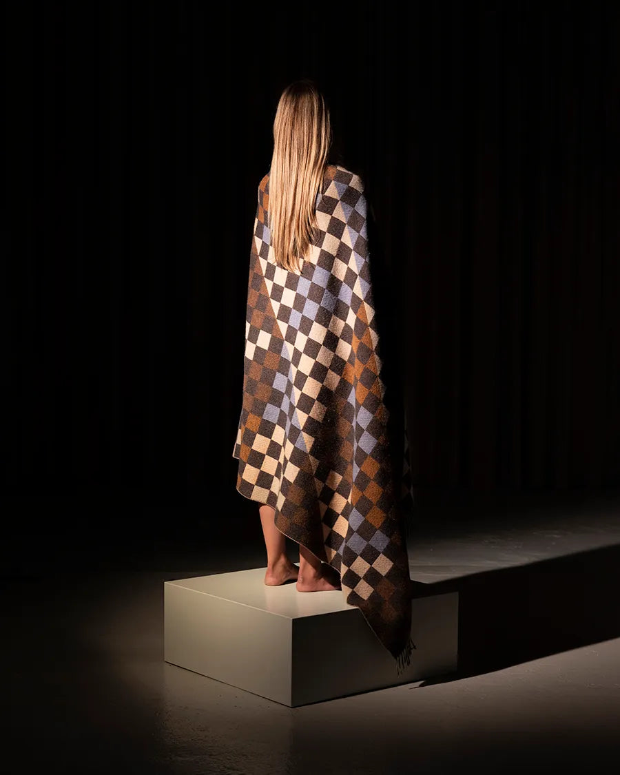 Patch Plaid, saffron/blue/white fra raawii