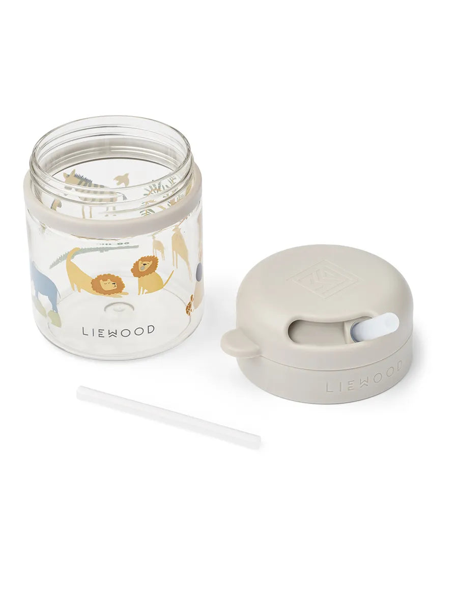 Pavia Tritan Straw Cup 280 ml, all together/sandy fra Liewood