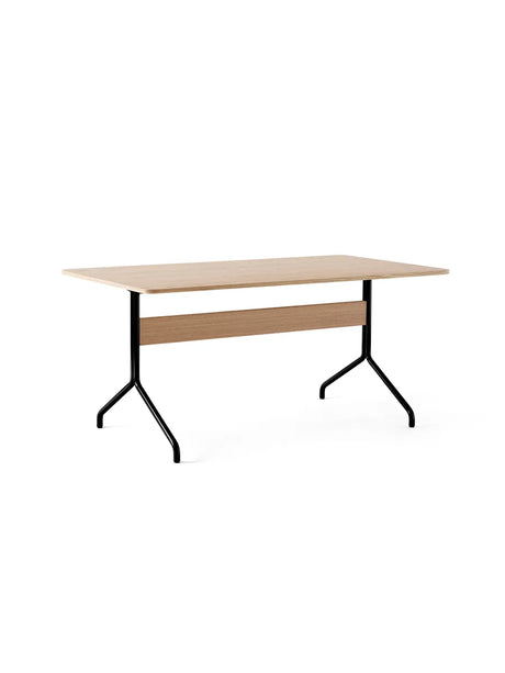 Pavilion Bord AV18 fra &Tradition - Lakeret eg - Krom stel - Jacobsen Plus