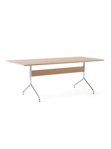 Pavilion bord AV19 fra &Tradition - Lakeret eg - Krom stel - Jacobsen Plus