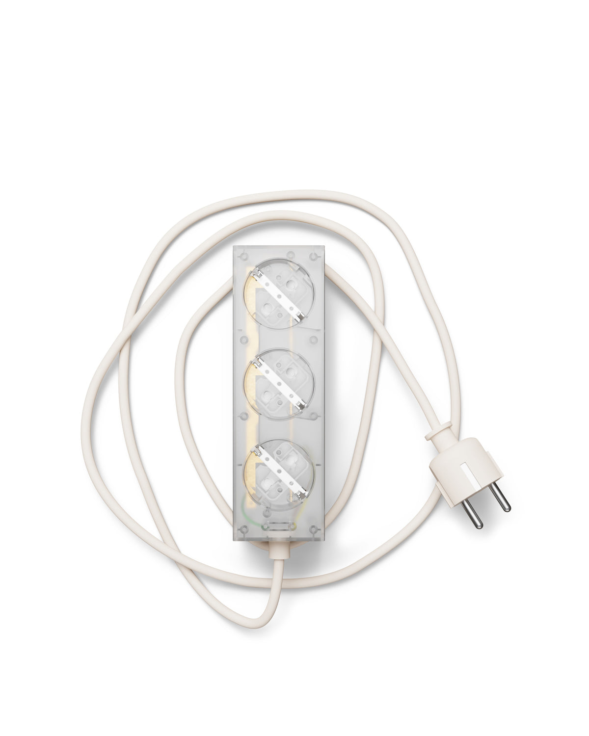Pedestal - Power bar, Stikdåse med 3 udtag, 5 m. ledning - Ghost - Jacobsen Plus